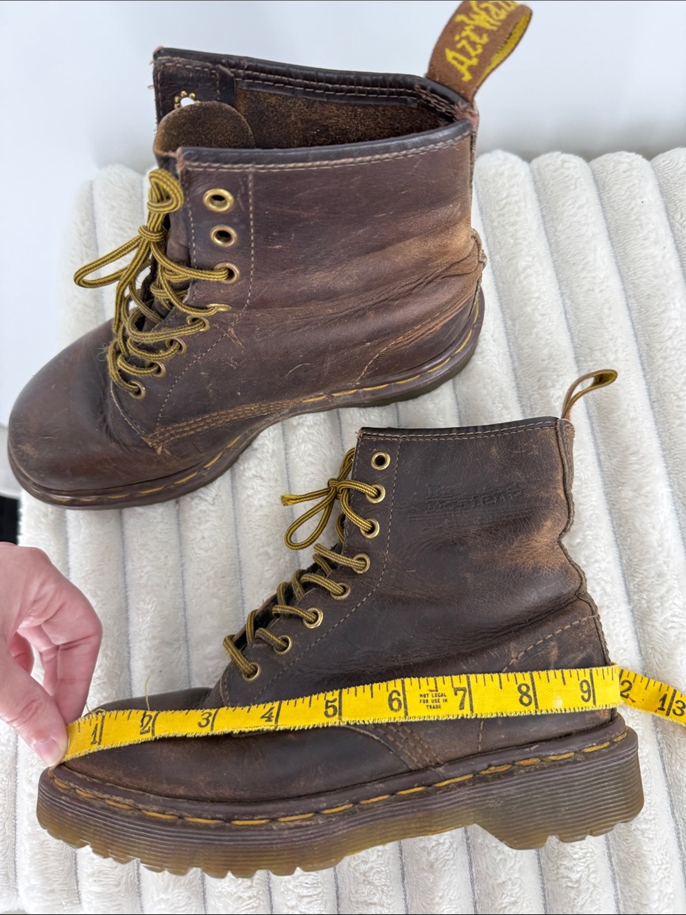 Dr Martens 1460 Crazy Horse Brown Leather Boots size 7 - Picture 3 of 8